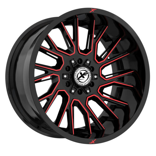 XF OFFROAD-XF230 GLOSS BLACK/RED MILLED 20X10 6X135/6X5.5 -24 +106.4 *NEW STYLE 2023*